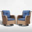 Swivel and sliding wicker patio chairs-2117509930-2119223130