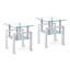Table de bout en verre trempé blanc, petite table d'appoint à 2 couches avec rangement pour le salon | Idée de cadeau