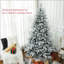 Arbre de Noël artificiel enneigé 6 pi avec 994 pointes, support en métal pliable, assemblage facile, arbre de Noël articulé pour la maison, le bureau, les Fêtes, vert-890058303