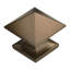 Poignée carrée Studio Collection - Armoire bronze champagne 1-1 / 4 po x 1-1 / 4 po - Quincaillerie transitionnelle pour tiroirs et armoires-9113206-116447825