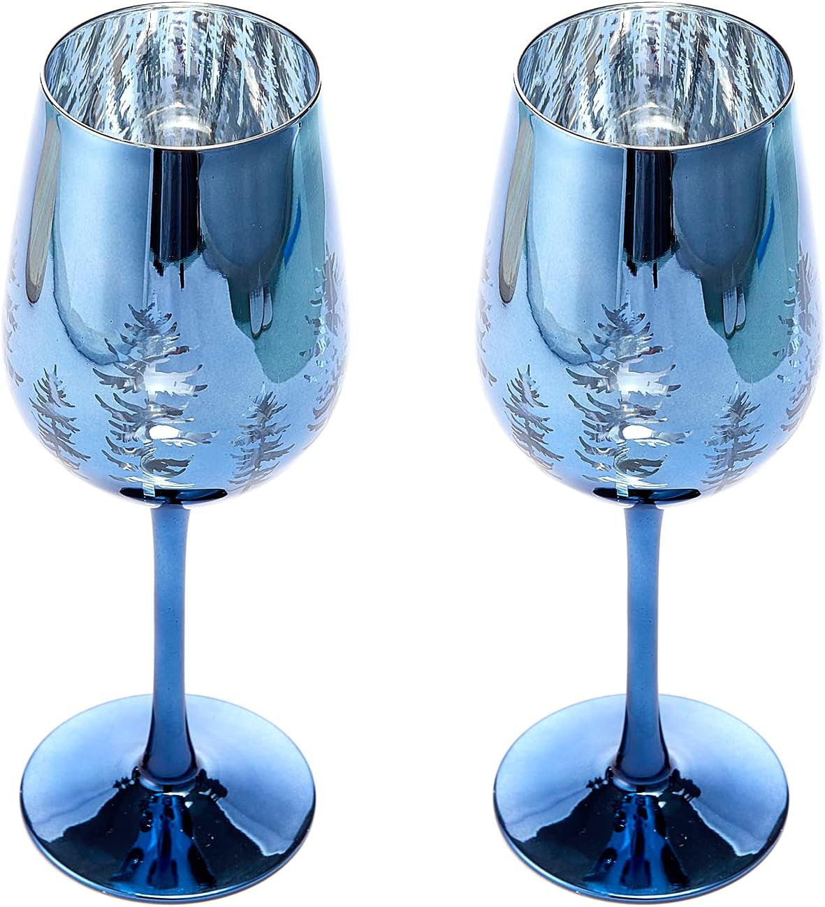 Elle Decor Glass Tumblers Set of 6 Glass Design, 8.5-Ounce Water Drinking  Glasses, Blue