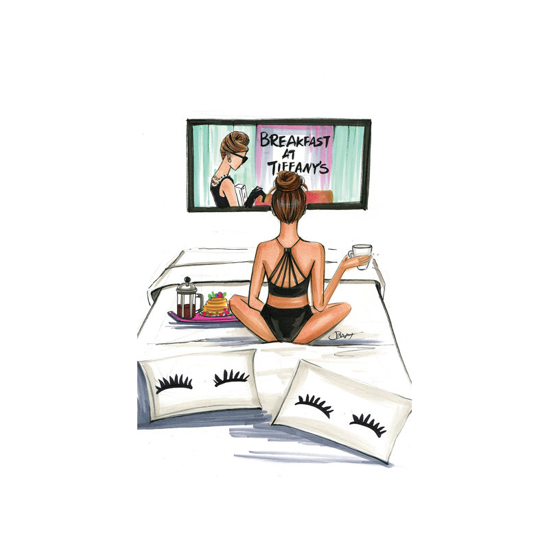 'Breakfast at Tiffany's' Graphic Art on Wrapped Canvas, 66.04 cm H x 45.72 cm W x 3.175 cm D