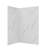 Streamline DSH-1420-148 34 in. L x 42 in. W x 76 in. H 2-Piece Glue-Up Corner Shower Surround in White Marble Finish-121595991-121595988