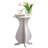 Kaimerry Round Pedestal Wood End Table with Classic White Finish – Versatile Compact Side Table or Plant Stand for Living Room, Bedroom, or Hallway Décor-481660442