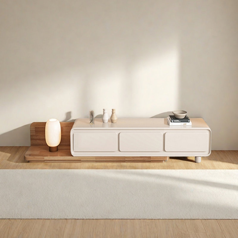 Meuble télé rétractable Nordic Style, Cream;Burlywood, 78.74"