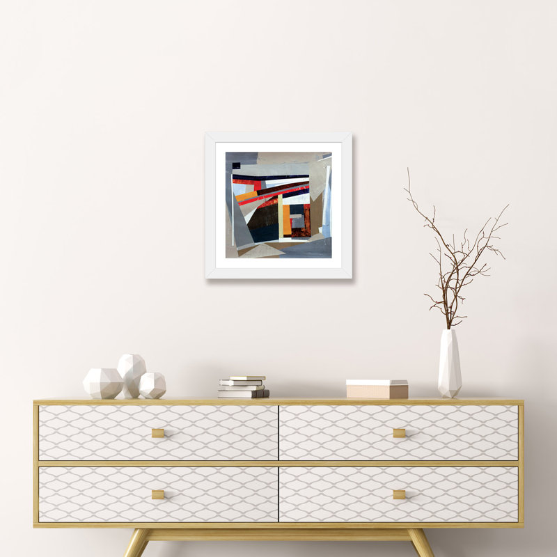 « Mid-Century »-impression, Papier beaux-arts encadré blanc, H 16 po x l 16 po x p 1 po
