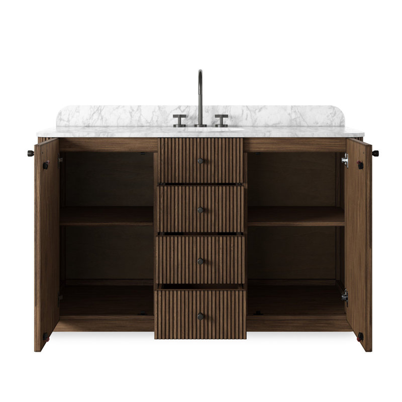 Malden Single Wide Vanity-Satin Espresso Oak