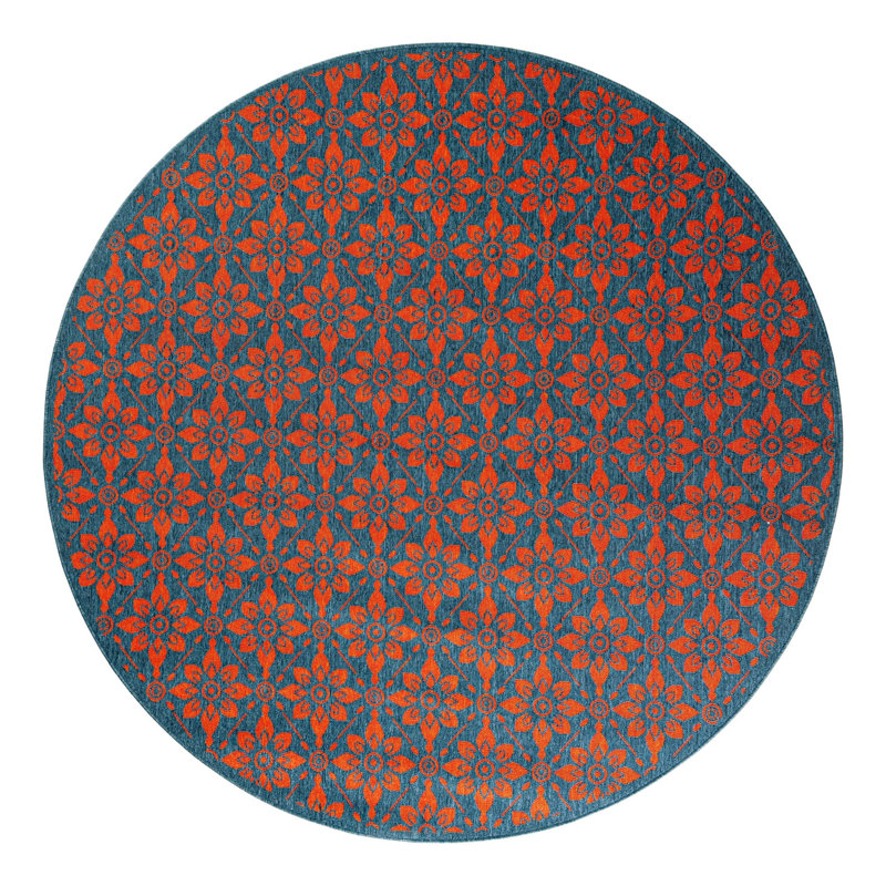 Indoor/Outdoor Trellis Area Rug, Round 7'10"