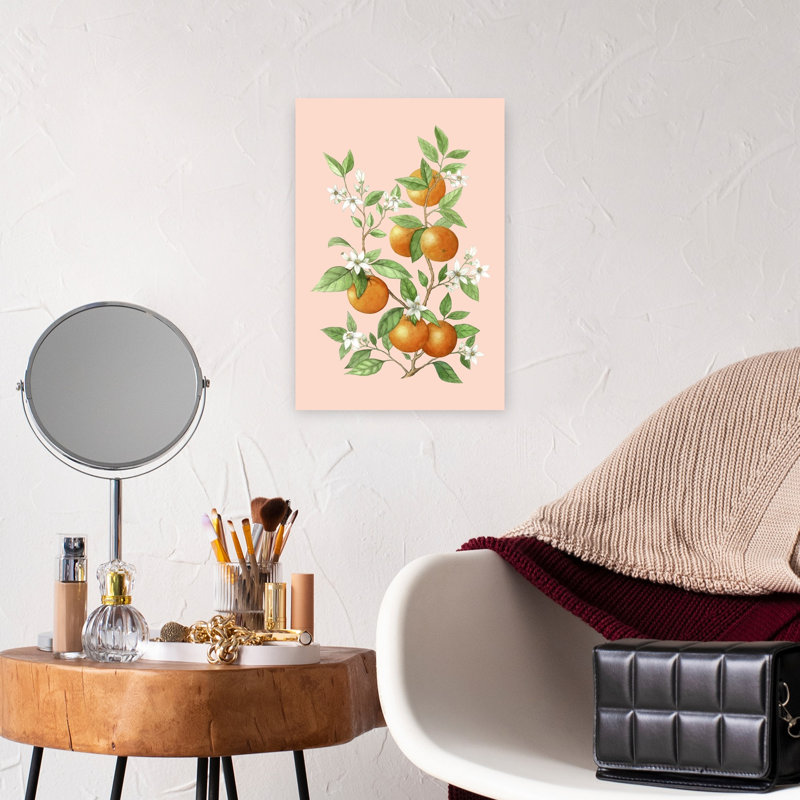 Contemporary Art Contemporary Fruit Summer Wall Art, 18" H x 12" W, Orange