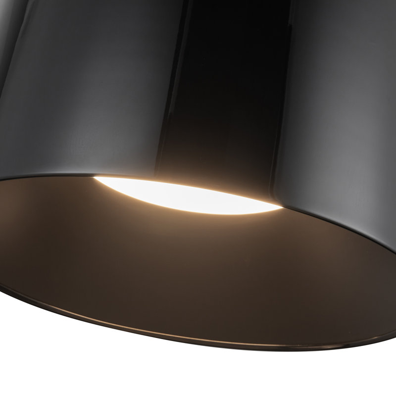 Etta 1 - Light LED Flush Mount, 8.75" H x 13.88" W x 13.88" D, Jet Black