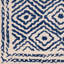 Tapis bleu foncé / beige en laine noué à la main Sala-25673005