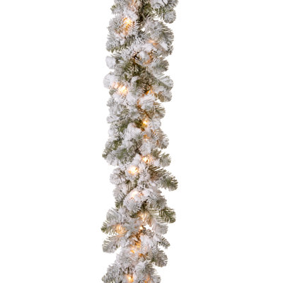108" Frosted Pre-Lit Christmas Garland