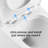 White Ceramic 1.1/1.6 Flushing Toilet, Comfort Height, Soft Close Seat, & One , Height 15.55 In,