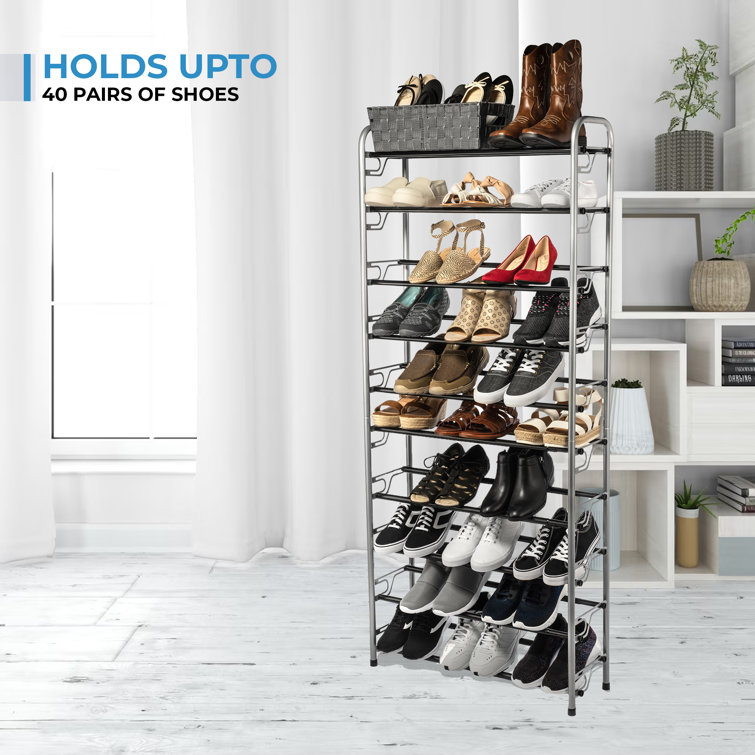 40 Pair Stackable Shoe Rack