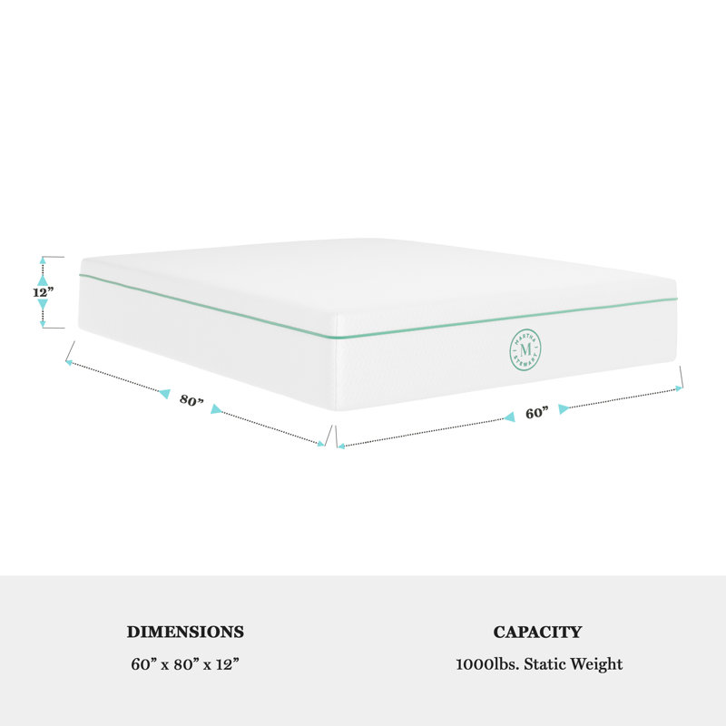 Queen Medium-Firm Gel Memory Foam Mattress with Cooling Cover