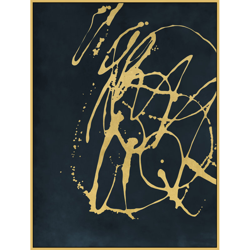 Blue Velvet And Gold 1 Painting by Thom Filicia, Silver Frame
