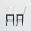 Tabouret pivotant revêtu de similicuir blanc Dagfin, H 45,24 po x l 19,5 po x P 23,79 po-1929935071