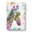 Giraffe Facing The Rainbow In Abstract - Wrapped Canvas Painting-55366392