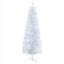 Arbre de Noël artificiel enneigé 5 pi, arbre de Noël mince avec branches réalistes et base en plastique pour décoration d'intérieur, blanc