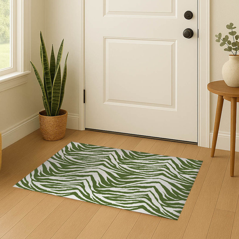 Paillasson Zebra, Vert olive, L 3 po x L 5 po