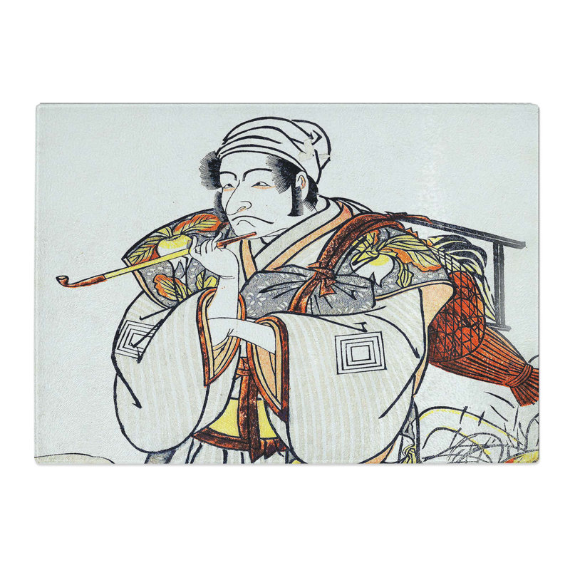 Tempered Glass the Actor Danjuro III by Katsukawa Shunsho Chopping Board, 39 cm x 28.5 cm