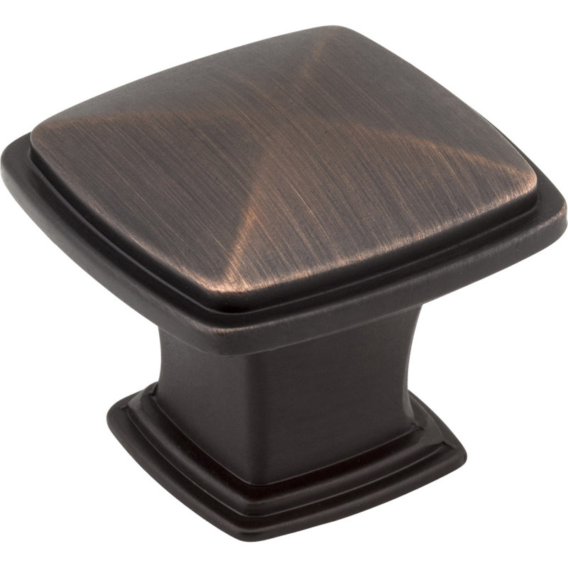 Milan I 1 3/16" Length Square Knob, Brushed Oil Rubbed Bronze