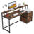 Denfield Desk with Hutch, Drawers, Elevated Monitor Riser Stand, 62.99" W x 19.68" D x 35.43" H-2036538789