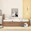 Structure de lit plateforme moderne en bois avec lit gigogne-196652151