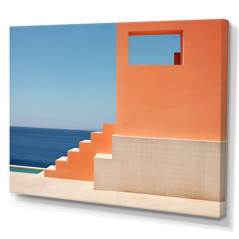 «Beach House Architecture Dream Retreat IV», reproduction sur toile, 34" H x 44" W x 1.5" D, Toile tendue