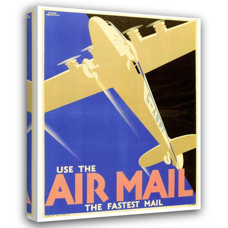 George Oliver Vintage Apple Collection Gallery Wrapped Canvas Art Titled: Airmail