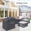 Ensemble de conversation modulaire en rotin Eudy