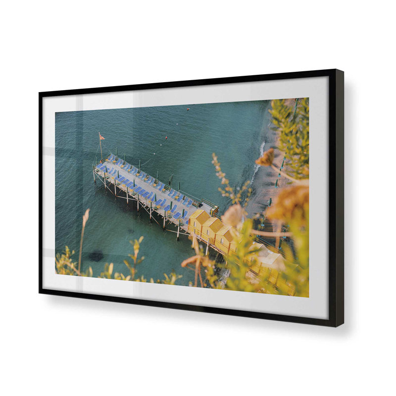 «Blue Serenity Rolled Print», H 12 po x l 15 po x P 1,25 po, Cadre photo noir satiné