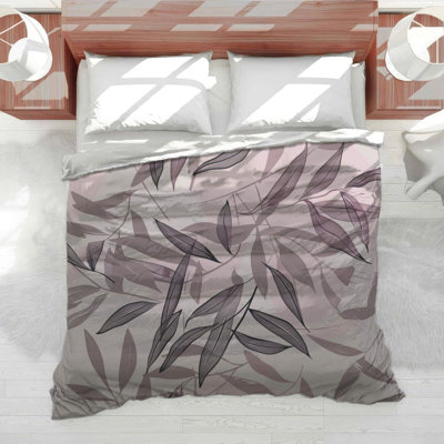 Leaves Illustration Bedding Cool Pattern Comforter Light