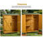 Remise de rangement extérieure en bois avec porte verrouillable, tablettes amovibles et toit inclinable