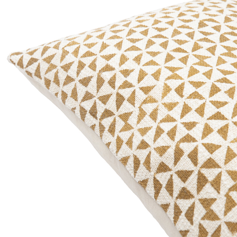 Coussin Zetta, Beige / Chameau, Polyester/ bourre en polyester, 22 po x 22 po