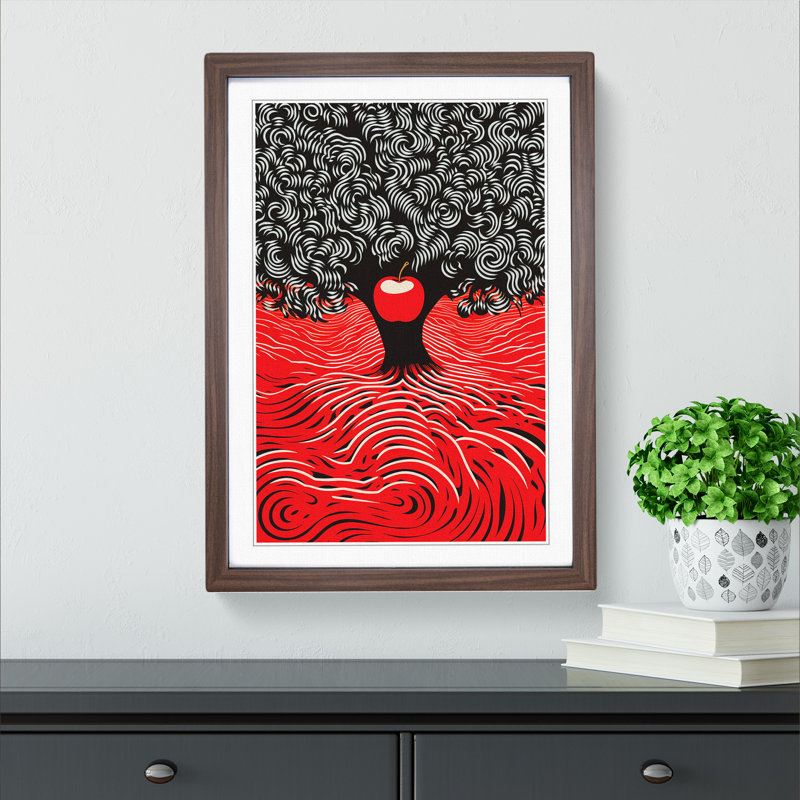 Single Picture Frame Wall Art, 34cm H x 25cm W, Walnut Framed