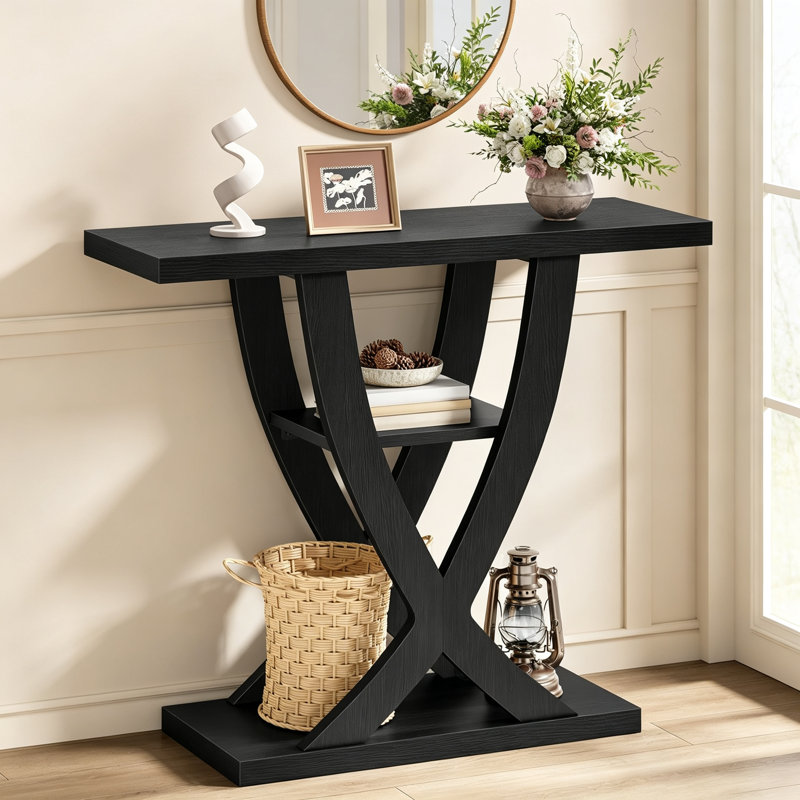 80cm Console Table, Black
