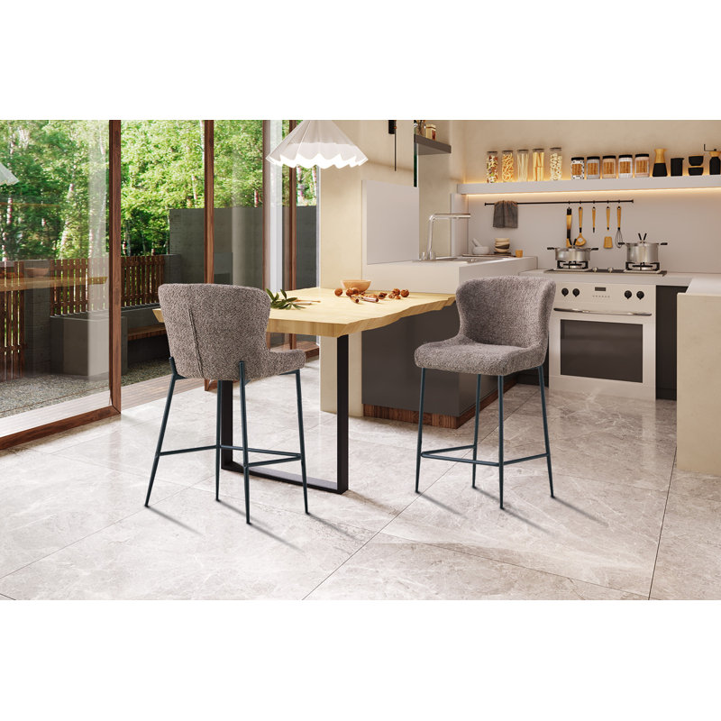 Brownsburg Upholstered Counter Stool, Sand