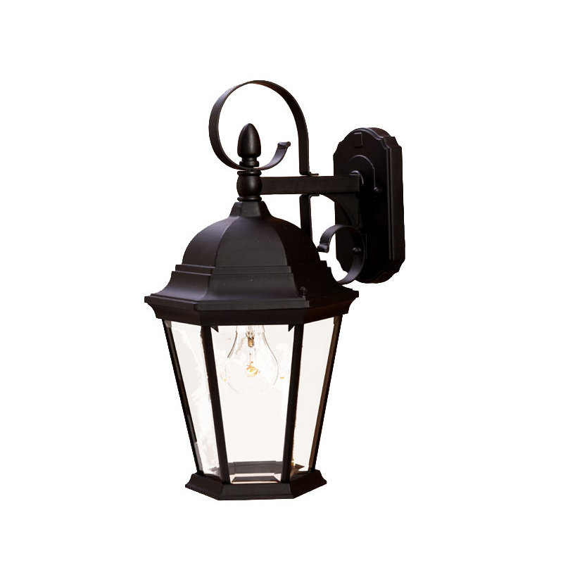 Lanterne murale d’extérieur 1 luminosité Prangins, Noir mat