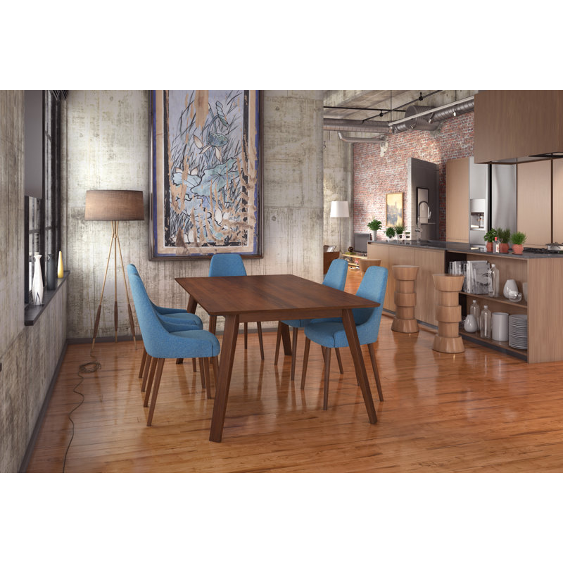 Leclair Maple Solid Wood Dining Table, 29" H x 60" L x 42" W, Walnut