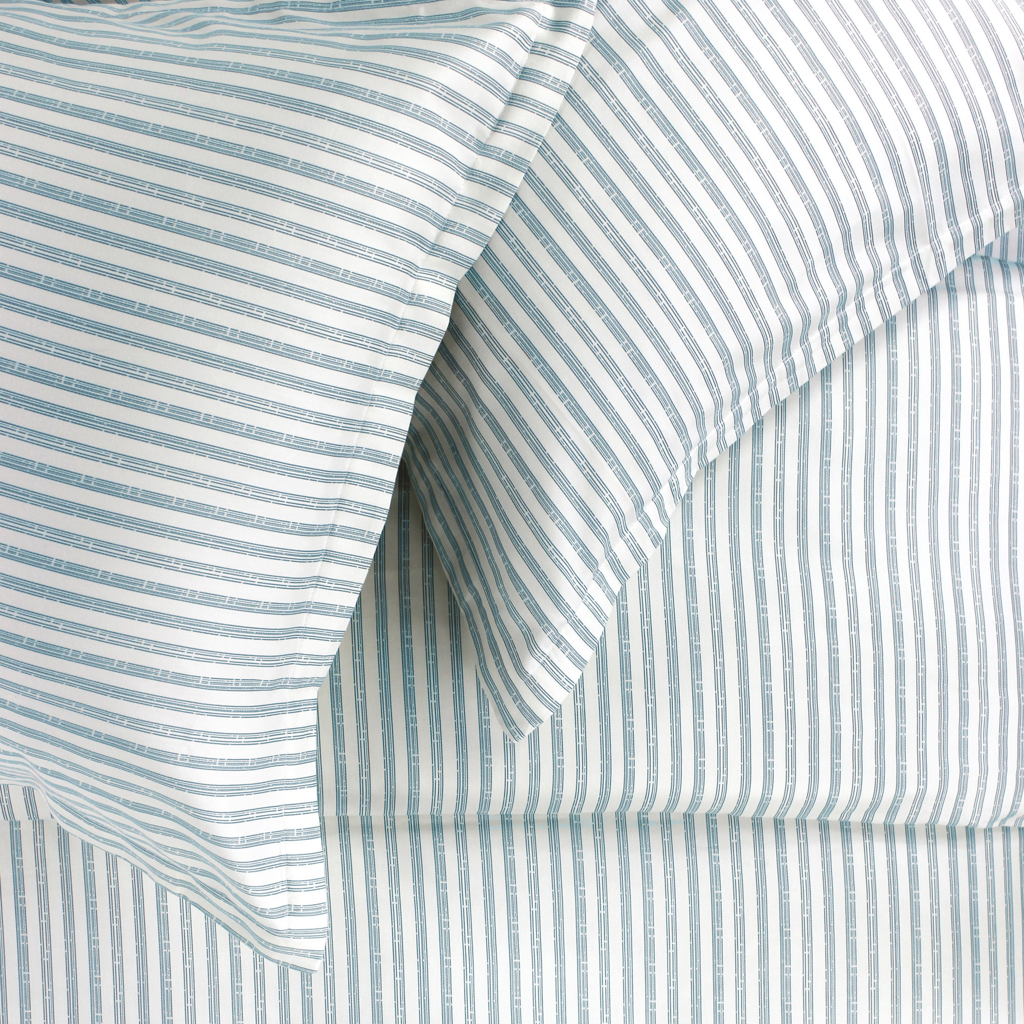 Cobbett Sateen Duvet Cover Set, Blue, Twin Duvet Cover + 1 Sham