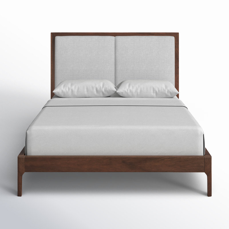 Chisa Upholstered Bed, Queen, Walnut