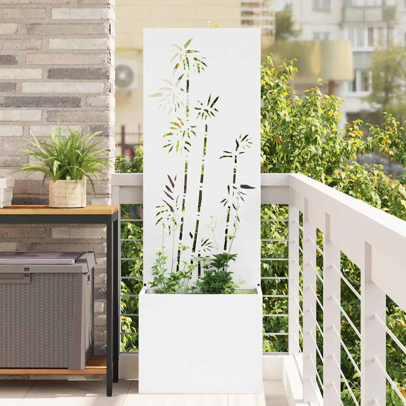 Planter Box, 140cm H x 50cm W x 50cm D, White