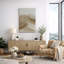 Taupe, œuvre d'art abstraite grise, photos de salon moderne, impression sur toile encadrée-126545810-126545816