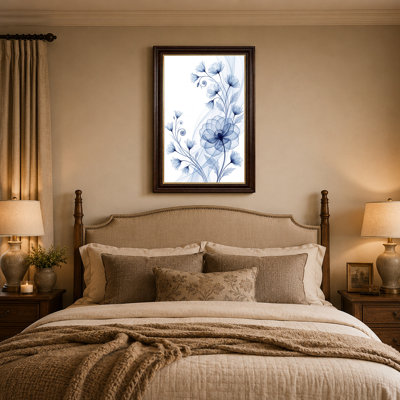 Art mural sur toile bleu