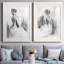 «Soft Silhouette I», ensemble de 2 reproductions d'art-1031789614-956800061-956800003