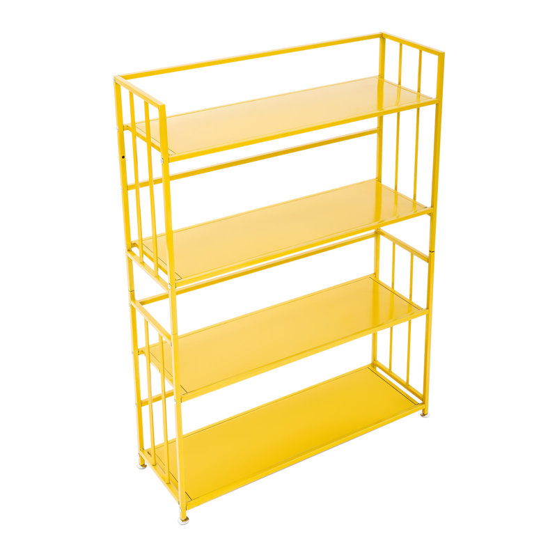 31.5X9.8” 4-Tier Book Storage Rack, Gold
