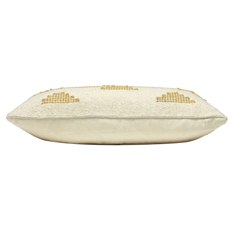 Geometric Rectangular Lumbar Cushion, Honey, Polyester