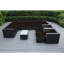 Ensemble de conversation en osier 8 personnes avec coussins Konen Wicker-27685437-27685442