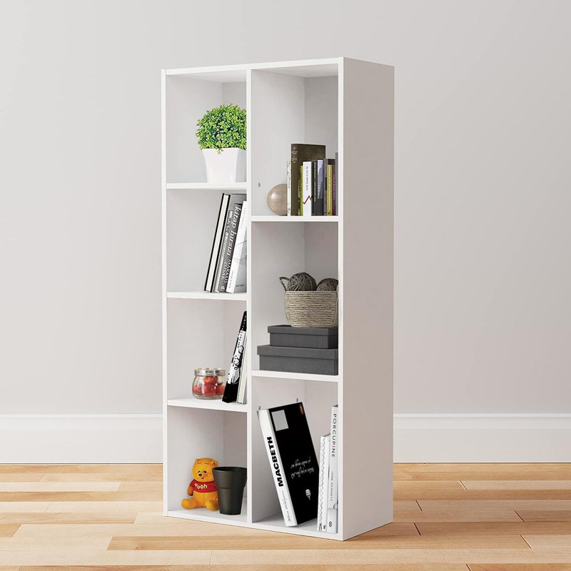 Bibliothèque de rangement à 7 cubes, unité de rangement blanche pour la maison et le bureau, H 41,73 po x l 19,49 po x P 9,25 po